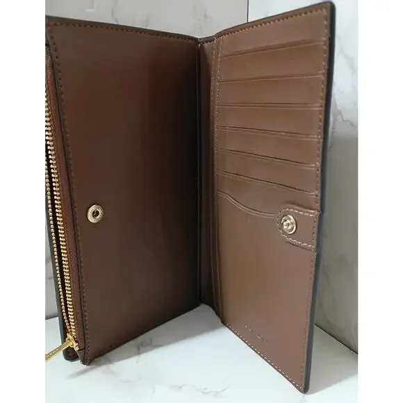 COACH Slim Zip Wallet in Signature Coated Canvas - EUC - Picture 6 of 8